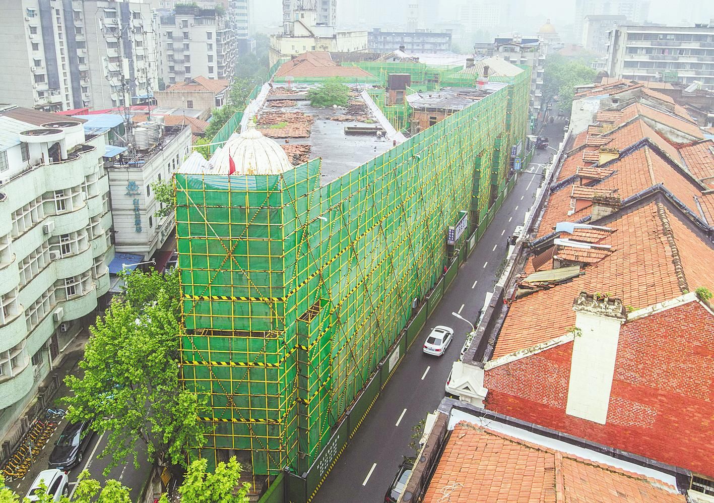 武汉汉口巴公房子保护加固及内部改造工程正抓紧施工